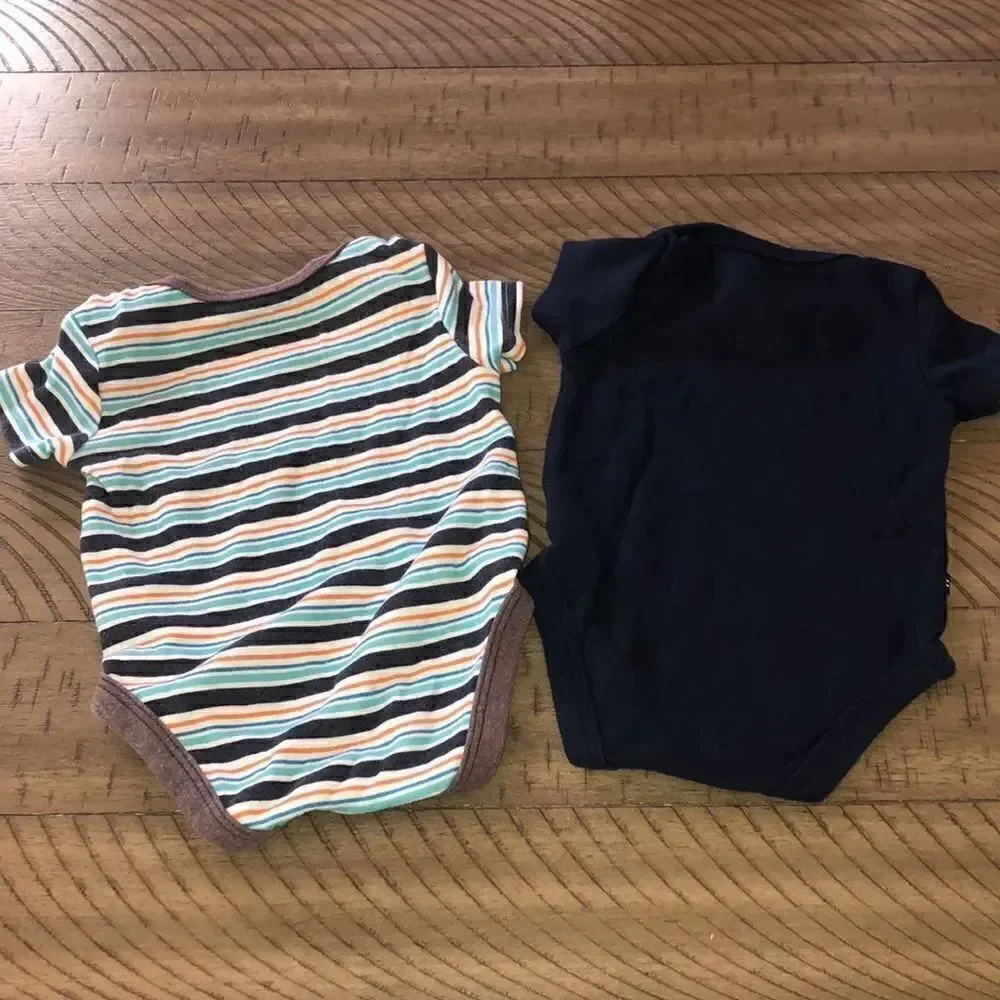 2 Nautica Onesies for your Wee One Snap 🫰 Bottoms Easy In and Out 0 to 3 Months